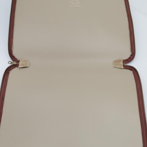 ★(英)パップワース/PAPWORTH製【★Peal&co/ブルックスブラザーズ別注】クラッチバッグ/メンズ&レディース/ビジネス/バッグ/茶/革/鞄★N5841