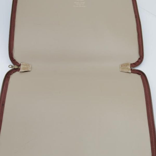 ★(英)パップワース/PAPWORTH製【★Peal&co/ブルックスブラザーズ別注】クラッチバッグ/メンズ&レディース/ビジネス/バッグ/茶/革/鞄★N5841