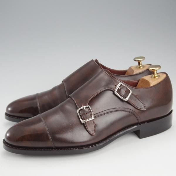 極美品★トレーディングポスト SIZE 7【定価￥51,700-★ダイナイトソール/撥水レザー】T606/ダブルモンク/濃茶/ユニオンロイヤル製★i929