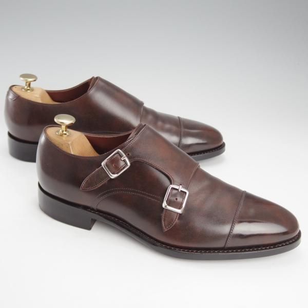 極美品★トレーディングポスト SIZE 7【定価￥51,700-★ダイナイトソール/撥水レザー】T606/ダブルモンク/濃茶/ユニオンロイヤル製★i929