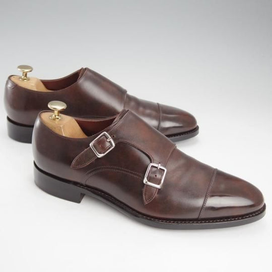 極美品★トレーディングポスト SIZE 7【定価￥51,700-★ダイナイトソール/撥水レザー】T606/ダブルモンク/濃茶/ユニオンロイヤル製★i929