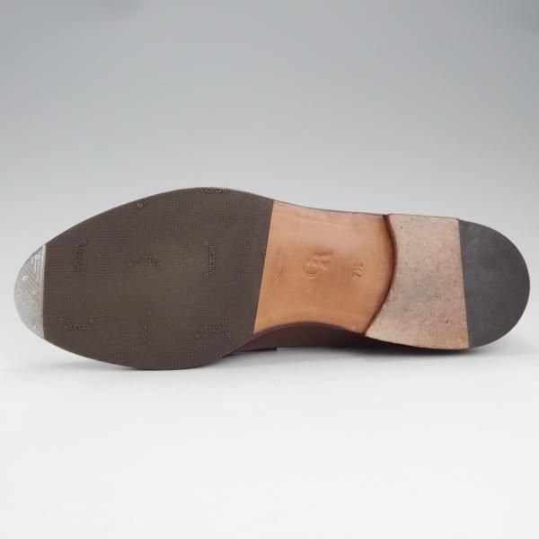 極美品★Oriental/オリエンタル SIZE 7.5【定価￥57,200-★コインローファー/ALBERS】ボックスカーフ/茶/メンズ★i930