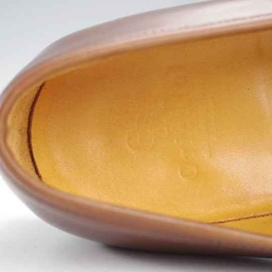 極美品★Oriental/オリエンタル SIZE 7.5【定価￥57,200-★コインローファー/ALBERS】ボックスカーフ/茶/メンズ★i930