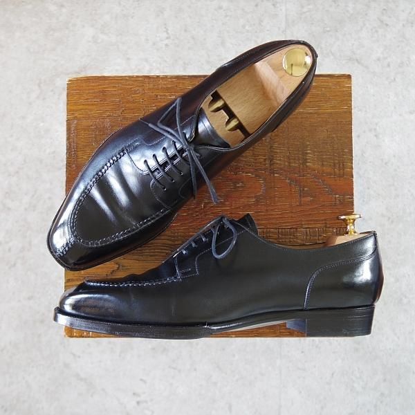 美品★Oriental/オリエンタル SIZE 7【定価￥71,500-★EG/ドーバー似寄モデル/スキンステッチ】ベベルドグッドイヤー/Uチップ/黒★i931