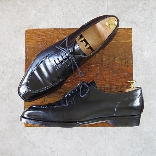 美品★Oriental/オリエンタル SIZE 7【定価￥71,500-★EG/ドーバー似寄モデル/スキンステッチ】ベベルドグッドイヤー/Uチップ/黒★i931