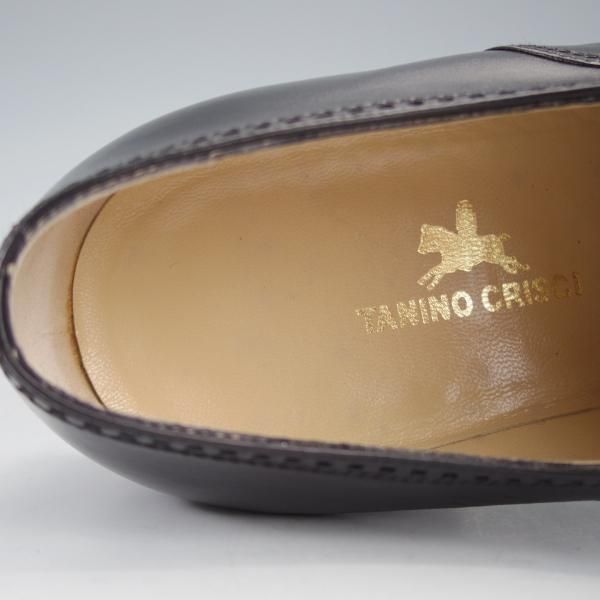 極美品★(伊)タニノクリスチー SIZE 6.5【定価15万円以上★クォーターブローグ/108350】カーフ/黒/メンズ/TANINO CRISCI★i932