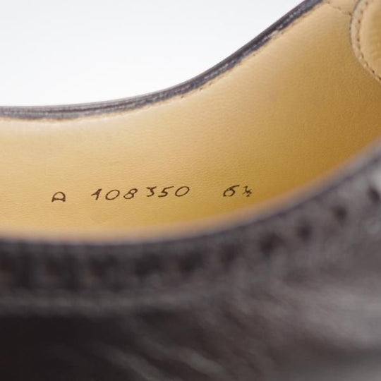 極美品★(伊)タニノクリスチー SIZE 6.5【定価15万円以上★クォーターブローグ/108350】カーフ/黒/メンズ/TANINO CRISCI★i932