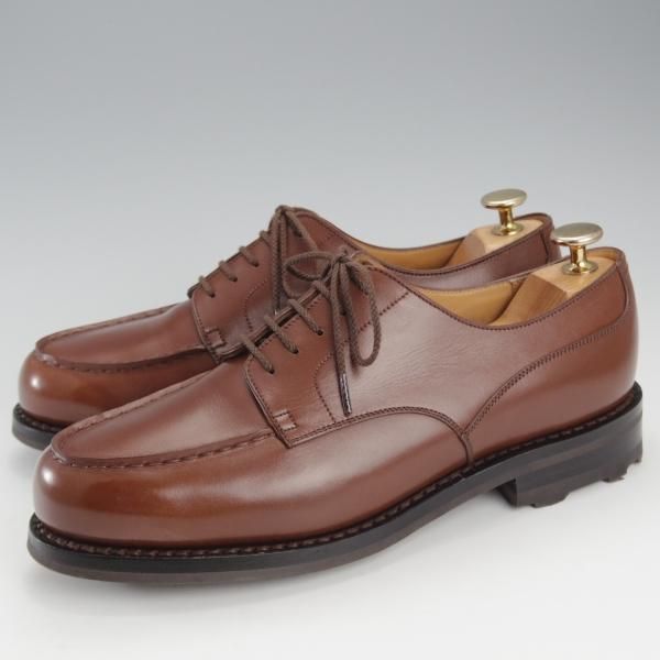 ほぼ試着程度★J.M.ウエストン 6D【定価￥154,000-★ゴルフ/GOLF】641/31ラスト/Uチップ/カーフ/TAN/タン/茶/Weston/ウェストン★i933