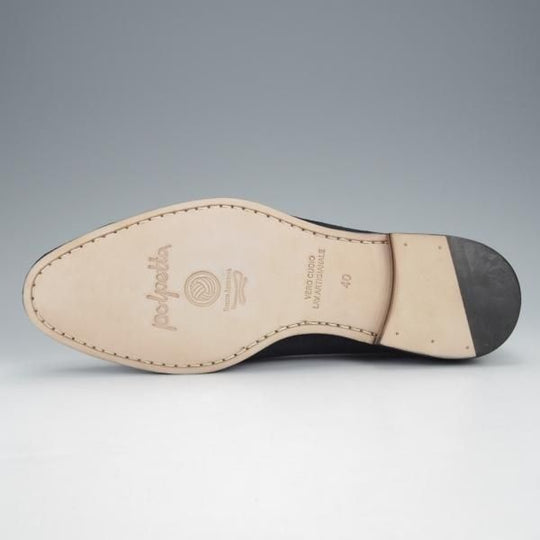 未使用★POLPETTA/ポルペッタ SIZE 40【定価￥35,200-★シップス別注/ベルジャンシューズ】タッセルローファー/スエード/紺★i937