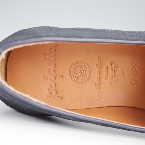 未使用★POLPETTA/ポルペッタ SIZE 40【定価￥35,200-★シップス別注/ベルジャンシューズ】タッセルローファー/スエード/紺★i937