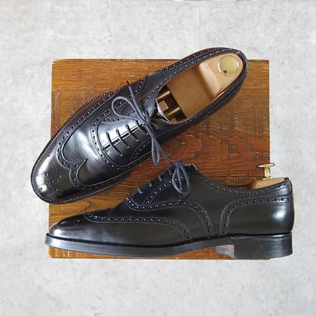 極上★チャーチ 70F/UK7【現行定価￥160,600-★旧チャーチ/73ラスト/CHETWYND】チェットウィンド/3都市ロゴ/黒/カーフ/Church's★i938