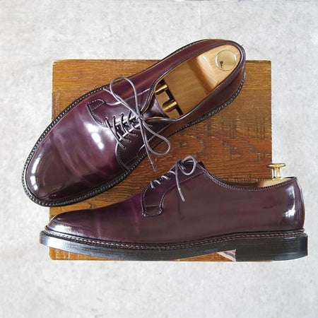 極上★オールデン 8D【定価￥171,600-★コードバン仕様/990】バリーラスト/プレーントゥ/#8/赤茶/メンズ/Alden★i939