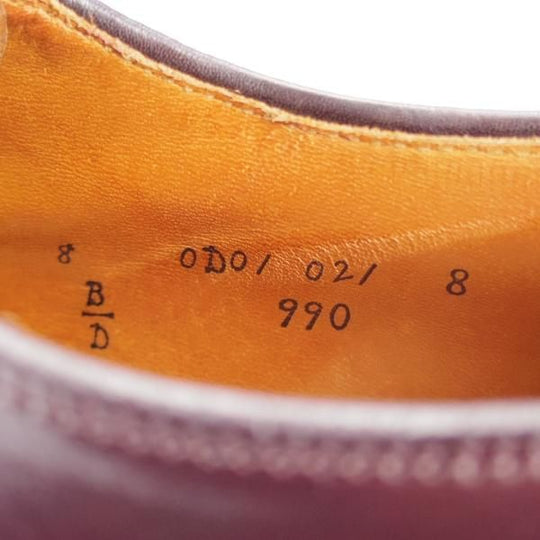 極上★オールデン 8D【定価￥171,600-★コードバン仕様/990】バリーラスト/プレーントゥ/#8/赤茶/メンズ/Alden★i939