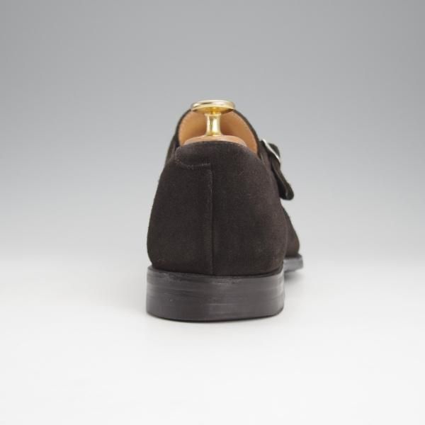 極上★クロケット&ジョーンズ 7.5E【同系モデル定価￥83,600-★MALVERN 3/モンクストラップ】スエード/黒/Crockett&Jones★i943
