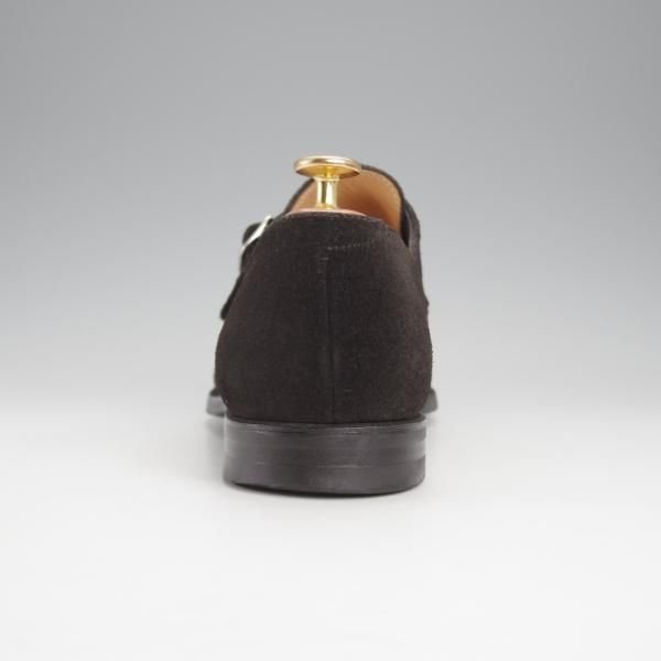 極上★クロケット&ジョーンズ 7.5E【同系モデル定価￥83,600-★MALVERN 3/モンクストラップ】スエード/黒/Crockett&Jones★i943