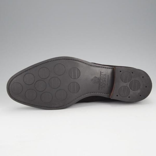 極上★クロケット&ジョーンズ 7.5E【同系モデル定価￥83,600-★MALVERN 3/モンクストラップ】スエード/黒/Crockett&Jones★i943