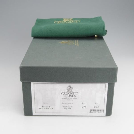 極上★クロケット&ジョーンズ 7.5E【同系モデル定価￥83,600-★MALVERN 3/モンクストラップ】スエード/黒/Crockett&Jones★i943