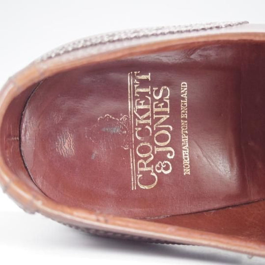 極上★クロケット&ジョーンズ 7.5E【定価￥86,900-★COVENTRY/セミブローグ】341ラスト/カーフ/濃茶/メンズ/Crockett&Jones★i944