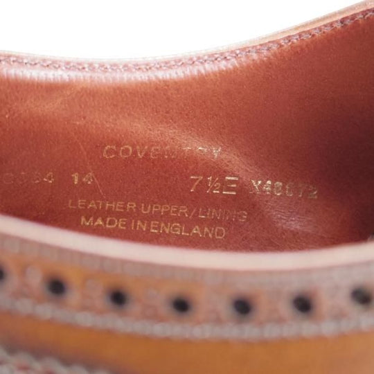 極上★クロケット&ジョーンズ 7.5E【定価￥86,900-★COVENTRY/セミブローグ】341ラスト/カーフ/濃茶/メンズ/Crockett&Jones★i944
