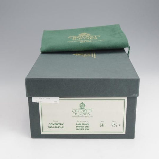 極上★クロケット&ジョーンズ 7.5E【定価￥86,900-★COVENTRY/セミブローグ】341ラスト/カーフ/濃茶/メンズ/Crockett&Jones★i944