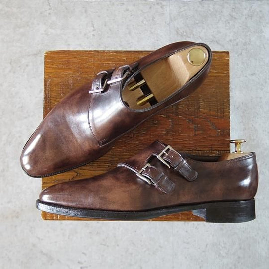 極上★ジョンロブ 7.5E【定価￥289,300-★プレステージライン/CHAPEL】8000ラスト/ミュージアムカーフ/ダブルモンク/JOHN LOBB★i946