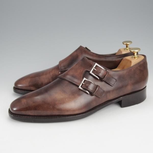 極上★ジョンロブ 7.5E【定価￥289,300-★プレステージライン/CHAPEL】8000ラスト/ミュージアムカーフ/ダブルモンク/JOHN LOBB★i946