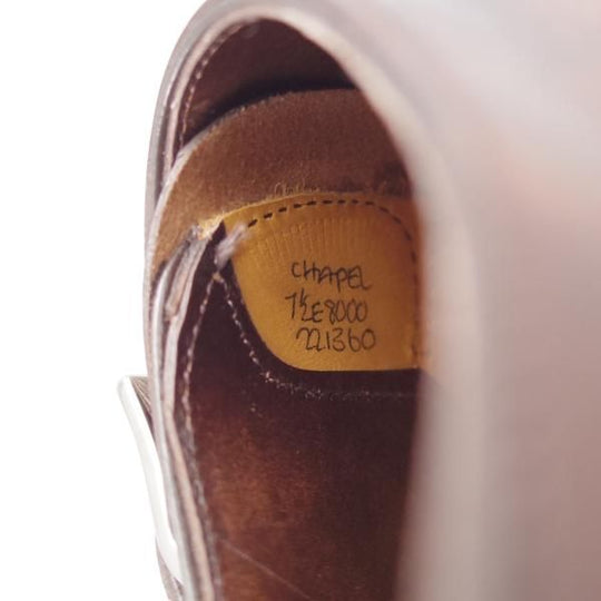 極上★ジョンロブ 7.5E【定価￥289,300-★プレステージライン/CHAPEL】8000ラスト/ミュージアムカーフ/ダブルモンク/JOHN LOBB★i946