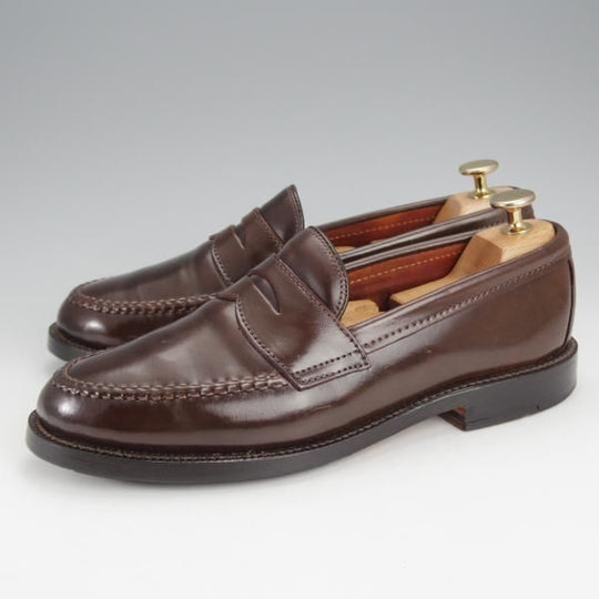 美品★オールデン 6.5D【貴重★シガー色/コードバン/BEAMS別注】99152/ヴァンラスト/コインローファー/茶/バンラスト/メンズ/Alden★i947