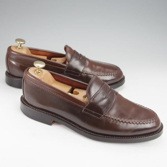 美品★オールデン 6.5D【貴重★シガー色/コードバン/BEAMS別注】99152/ヴァンラスト/コインローファー/茶/バンラスト/メンズ/Alden★i947