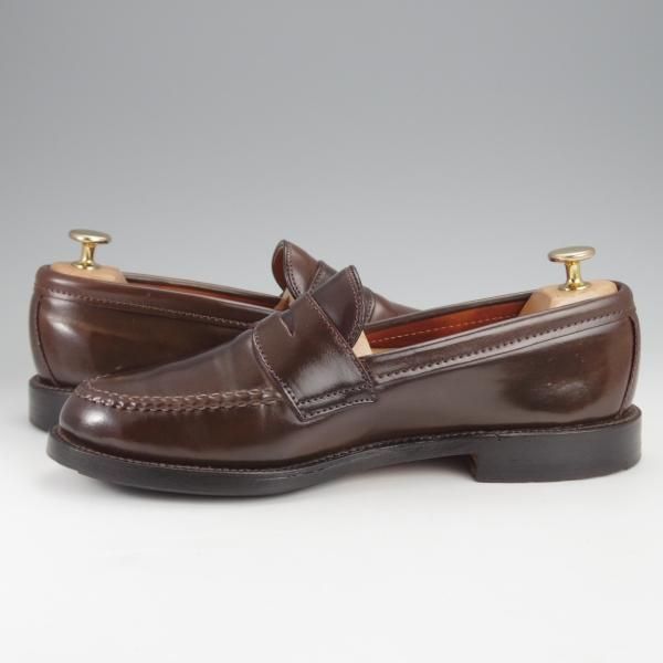 美品★オールデン 6.5D【貴重★シガー色/コードバン/BEAMS別注】99152/ヴァンラスト/コインローファー/茶/バンラスト/メンズ/Alden★i947