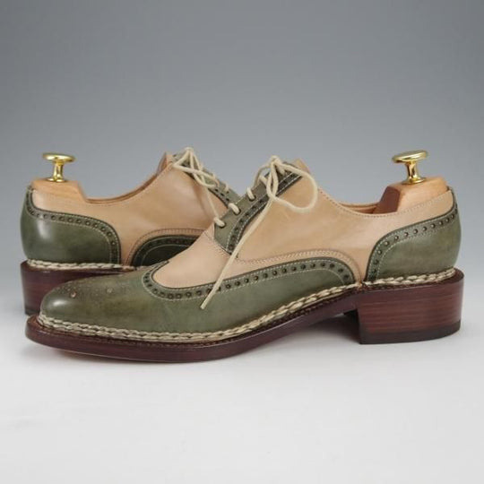 未使用★(伊)DAMIANO CHIAPPINI(レディース) SIZE 36.5【高額★ノルベジェーゼ製法/フルブローグ】コンビ★i949