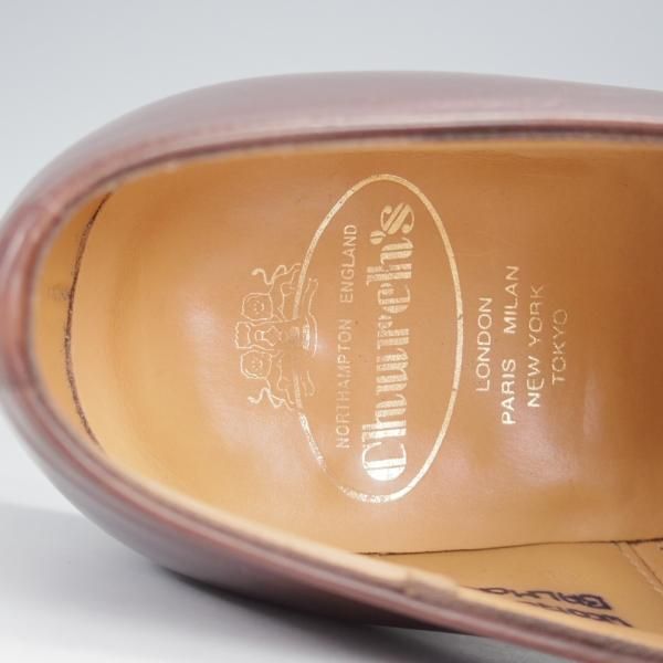 極美品★チャーチ 85G/UK8.5【貴重★100ラスト/コンサル同仕様/BALMORAL】ストレートチップ/カーフ/濃茶/メンズ/Church's★i951