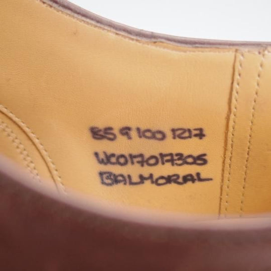 極美品★チャーチ 85G/UK8.5【貴重★100ラスト/コンサル同仕様/BALMORAL】ストレートチップ/カーフ/濃茶/メンズ/Church's★i951