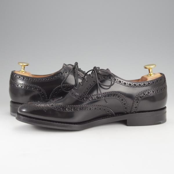 未使用★チャーチ(レディース) SIZE 38【定価￥160,600-★バーウッド/BURWOOD WG】ポリッシュドバインダーカーフ/黒/Church's★i954