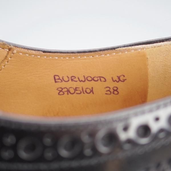 未使用★チャーチ(レディース) SIZE 38【定価￥160,600-★バーウッド/BURWOOD WG】ポリッシュドバインダーカーフ/黒/Church's★i954
