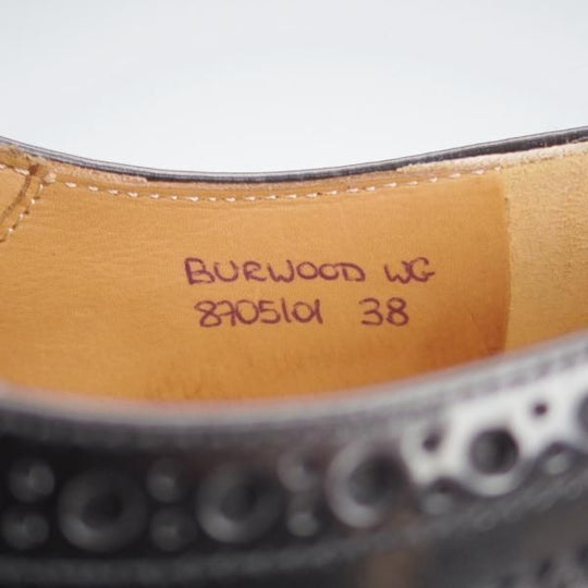 未使用★チャーチ(レディース) SIZE 38【定価￥160,600-★バーウッド/BURWOOD WG】ポリッシュドバインダーカーフ/黒/Church's★i954