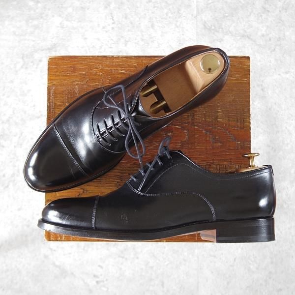 極美品★(スペイン製)マグナーニ SIZE 40【ボロネーゼ製法★ストレートチップ/21599】カーフ/黒/メンズ/MAGNANNI★i955