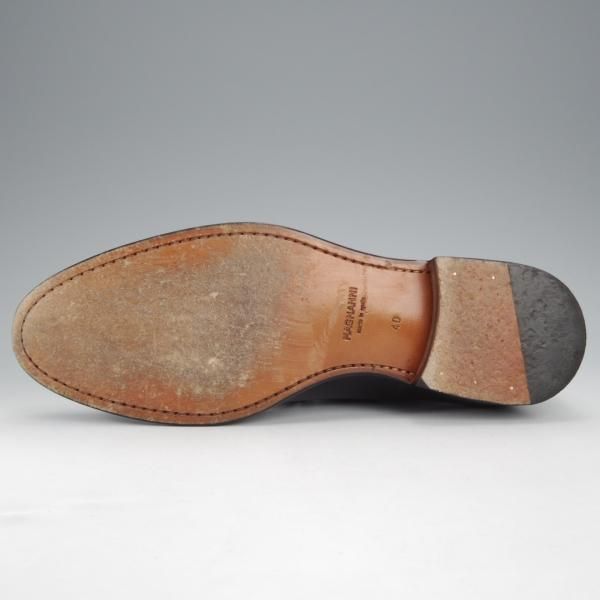 極美品★(スペイン製)マグナーニ SIZE 40【ボロネーゼ製法★ストレートチップ/21599】カーフ/黒/メンズ/MAGNANNI★i955