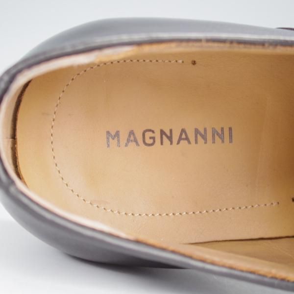 極美品★(スペイン製)マグナーニ SIZE 40【ボロネーゼ製法★ストレートチップ/21599】カーフ/黒/メンズ/MAGNANNI★i955