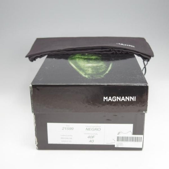 極美品★(スペイン製)マグナーニ SIZE 40【ボロネーゼ製法★ストレートチップ/21599】カーフ/黒/メンズ/MAGNANNI★i955