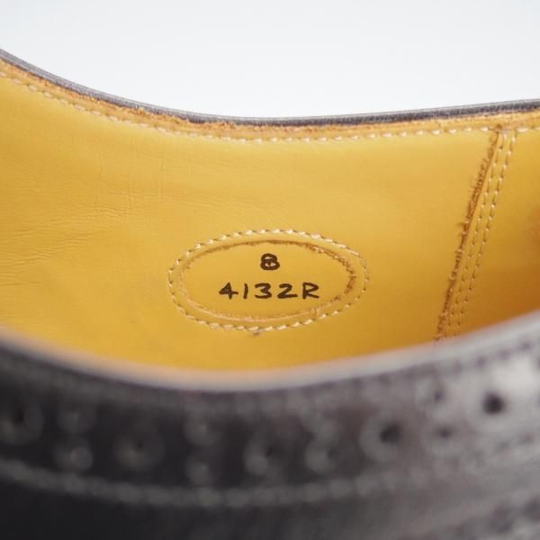 極上★RAYMAR/レイマー SIZE 8【★クォーターブローグ/4132R】カーフ/黒/メンズ★i957