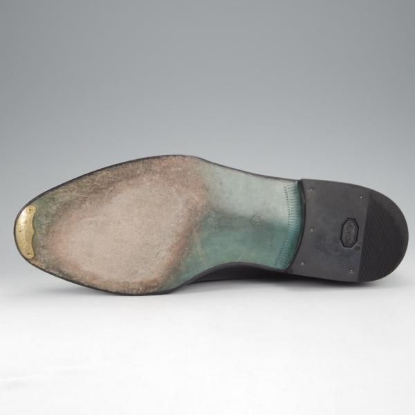 ★CALMANTHOLOGY/カルマンソロジー UK8【定価￥106,700-★ローファー/A4328】スリッポン/カーフ/黒/メンズ★i959