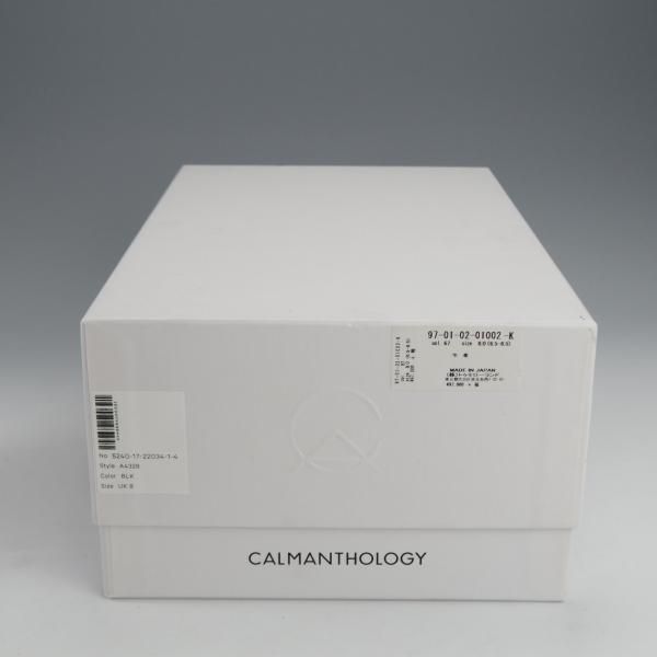 ★CALMANTHOLOGY/カルマンソロジー UK8【定価￥106,700-★ローファー/A4328】スリッポン/カーフ/黒/メンズ★i959