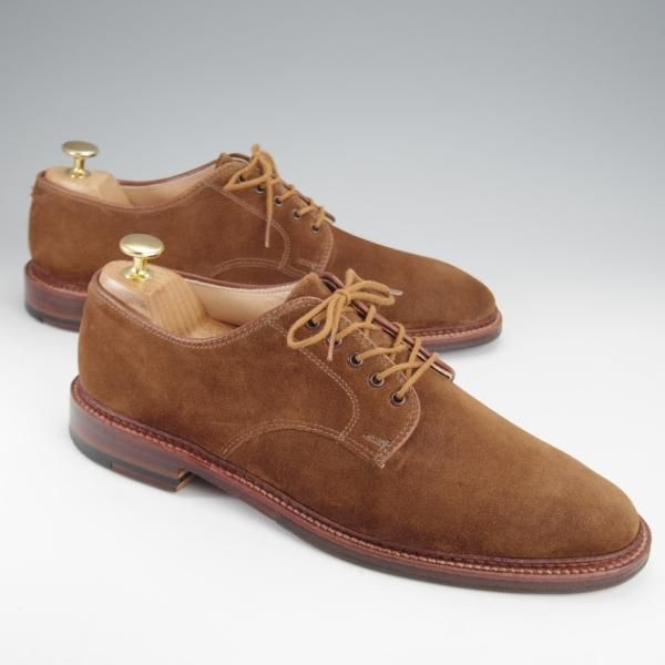 極上★オールデン 8.5D【貴重★(米)Carroll＆Co別注/バリーラスト/29336F】プレーントゥ/スエード/茶/アンライニング/Alden★i960