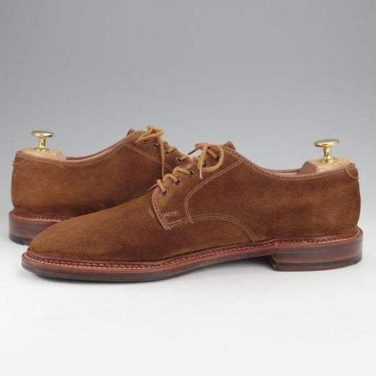 極上★オールデン 8.5D【貴重★(米)Carroll＆Co別注/バリーラスト/29336F】プレーントゥ/スエード/茶/アンライニング/Alden★i960