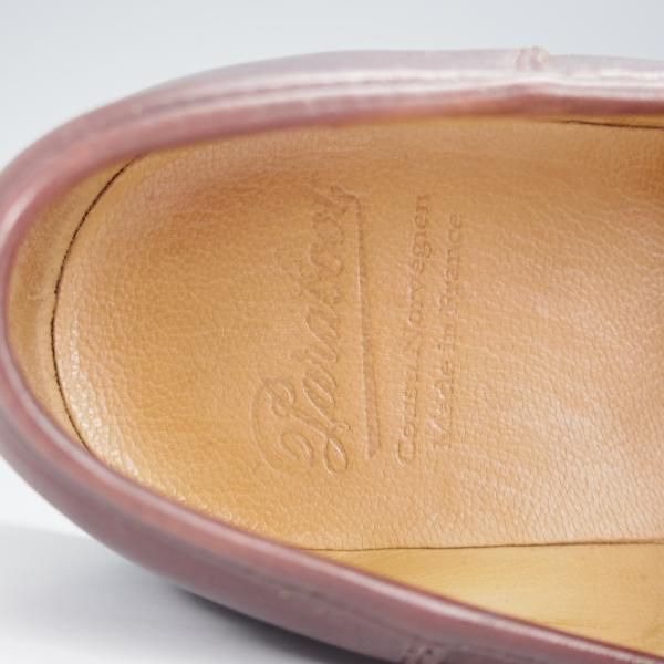 ★パラブーツ SIZE 8.5【貴重★フォック仕様(アザラシの毛皮)/ランス/REIMS】コインローファー/リスレザー/濃茶/Paraboot★i975