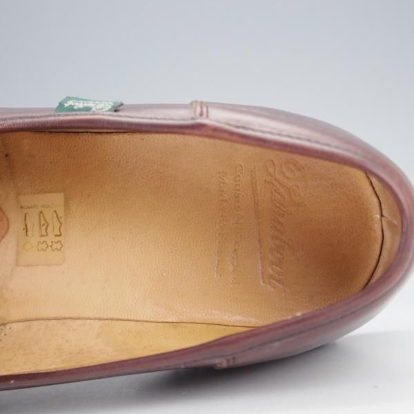 ★パラブーツ SIZE 8.5【貴重★フォック仕様(アザラシの毛皮)/ランス/REIMS】コインローファー/リスレザー/濃茶/Paraboot★i975