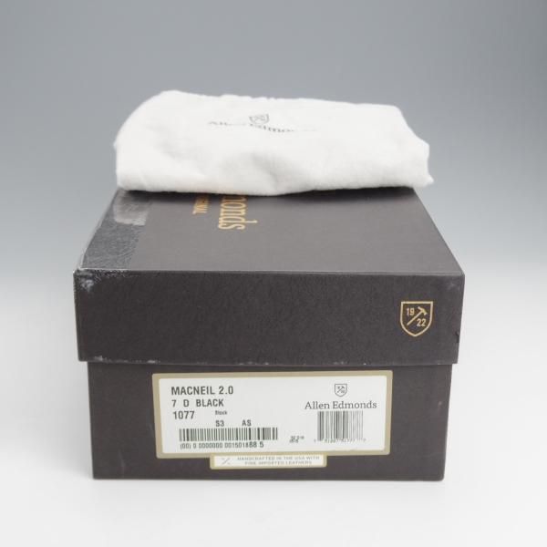 極美品★(米)アレンエドモンズ 7D【定価￥75,900-★MacNeil 2.0/マクニール】ロングウイング/カーフ/黒/メンズ/ALLEN EDMONDS★i977
