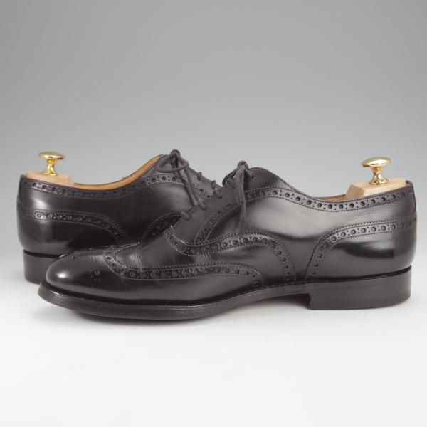 極上★チャーチ 70F/UK7【現行定価￥176,000-★100ラスト/CHETWYND/チェットウインド】フルブローグ/カーフ/黒/メンズ/Church's★i978