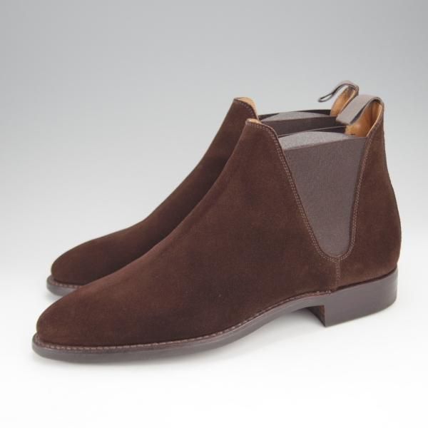 ほぼ試着程度★クロケット&ジョーンズ 6.5E【定価￥81,400-★ダイナイトソール/CHELSEA 8】サイドゴアブーツ/濃茶/Crockett&Jones★i979